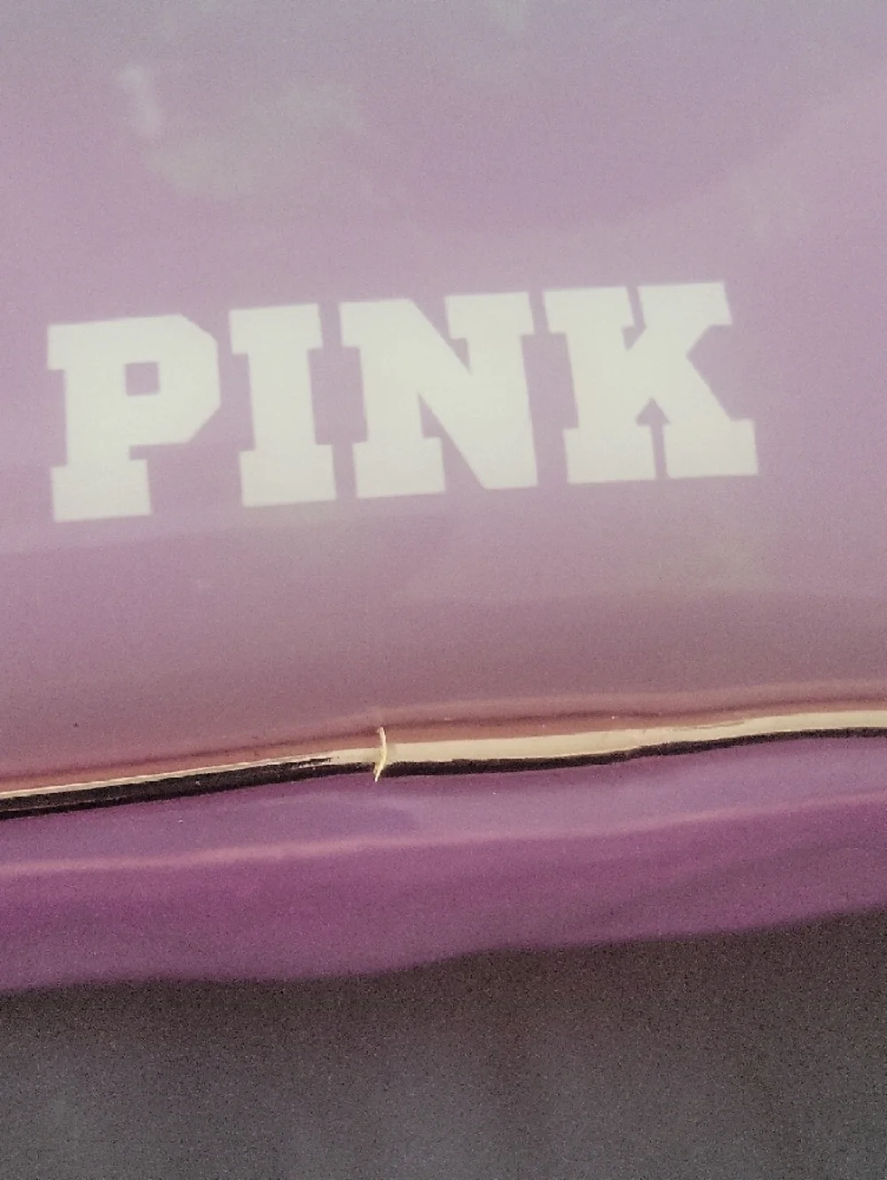 PINK Victoria's Secret Iridescent Lavender-to-Teal Cosmetic Pouch - Picture 8 of 9
